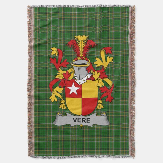 アイリッシュヴェレコートオブアームズ家紋アイルランド スローブランケット (正面縦)