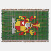 アイリッシュヴェレコートオブアームズ家紋アイルランド スローブランケット (正面)