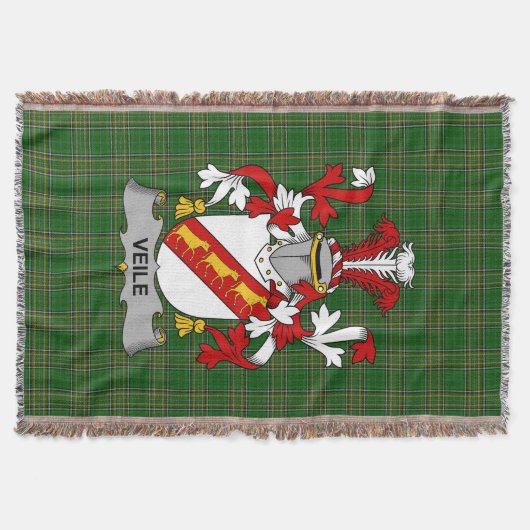 アイリッシュヴェールまたはヴェールコート・オブ・アームズ家紋Ir スローブランケット (正面)