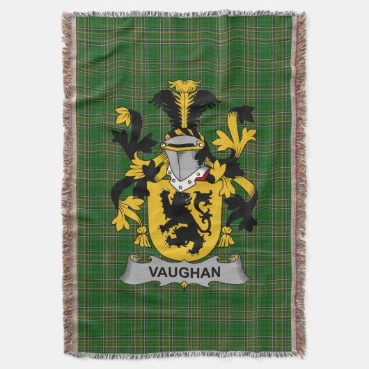 アイリッシュヴォーガンコートオブアームズ家紋アイルランド スローブランケット (正面縦)