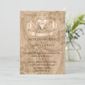 アイリッシュ伝統的クラダグリングや輪、シャムロック&ハープ 招待状 (スタンド正面)