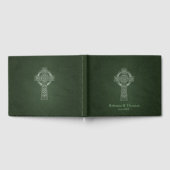 アイリッシュ伝統的ケルト結婚ティッククロスズゲストブック ゲストブック (全面)