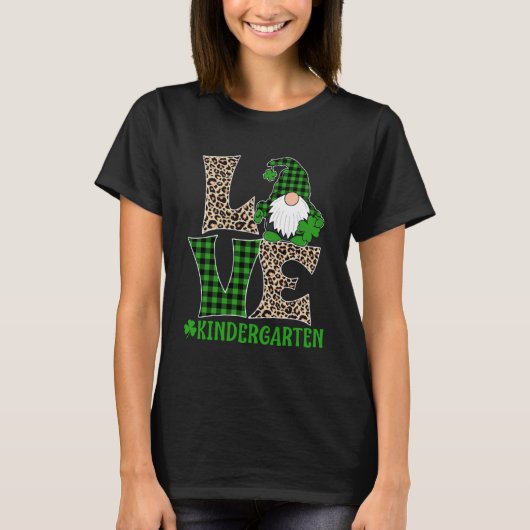 アイリッシュ先生St patricks dayラブ幼稚園 Tシャツ (正面)