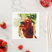 アイリッシュ大切セッターの子犬 スタンダードカクテルナプキン (インサイチュ)