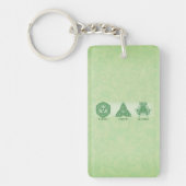 アイリッシュ宗教的な友人の祈りの言葉と恵み キーホルダー (正面)