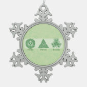 アイリッシュ宗教的な友人の祈りの言葉と恵み スノーフレークピューターオーナメント (正面)