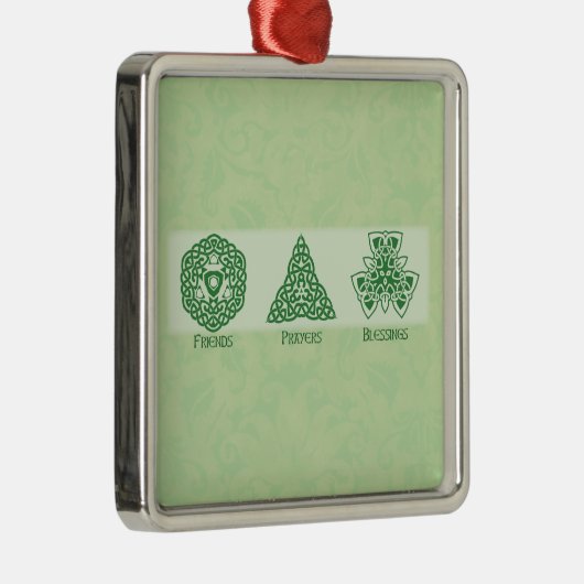 アイリッシュ宗教的な友人の祈りの言葉と恵み メタルオーナメント (右)