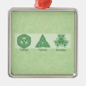 アイリッシュ宗教的な友人の祈りの言葉と恵み メタルオーナメント (正面)