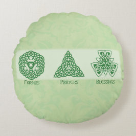 アイリッシュ宗教的な友人の祈りの言葉と恵み ラウンドクッション