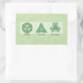 アイリッシュ宗教的な友人の祈りの言葉と恵み 長方形シール (バッグ)