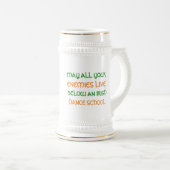 アイリッシュ引用文パーソナライズされたビアスタイン、ビールマグ ビールジョッキ (正面右)