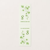 アイリッシュ渦巻形のシャムロックテーブル番号 名刺 (外部フラット)