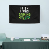 アイリッシュ私はゲーミングおもしろいSt patricks dayゲーマーボーイ 横断幕 (トレードショー)