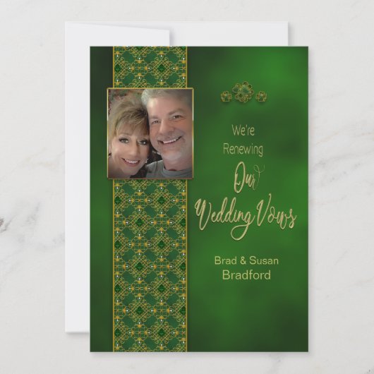 アイリッシュ結婚の誓い、写真の挿入 招待状 (正面)