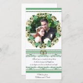 アイリッシュ結婚ズサンキューフォトカードフローラデザイン サンキューカード (正面/裏面)