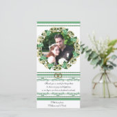 アイリッシュ結婚ズサンキューフォトカードフローラデザイン サンキューカード (スタンド正面)