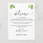 アイリッシュ結婚ズタイムラインゲストの日程 アドバイスカード (裏面)