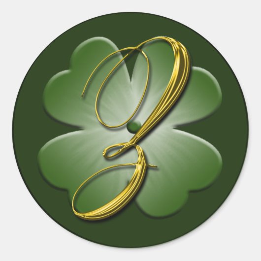 アイリッシュ結婚ズモノグラムZ封筒用シール ラウンドシール (正面)