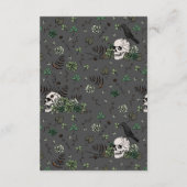 アイリッシュ結婚ズ詳細グリーンバラフローラスカル エンクロージャーカード (裏面)