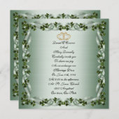 アイリッシュ結婚式招待状エレガントスクエア 招待状 (正面/裏面)