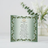 アイリッシュ結婚式招待状エレガントスクエア 招待状 (スタンド正面)