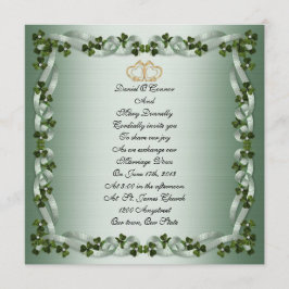 アイリッシュ結婚式招待状エレガントスクエア 招待状