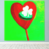 アイリッシュ絵画かわいいデザイン。買今 キャンバスプリント (インサイチュ (ウッドフロア))