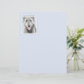 アイリッシュ絵画ウルフハウンド – Cuteオリジナルドッグアート (スタンド正面)