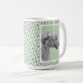 アイリッシュ絵画ウルフハウンド – Cuteオリジナルドッグアート コーヒーマグカップ (正面右)