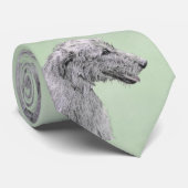 アイリッシュ絵画ウルフハウンド – Cuteオリジナルドッグアート ネクタイ (ロール)