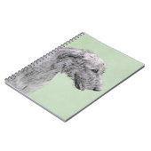 アイリッシュ絵画ウルフハウンド – Cuteオリジナルドッグアート ノートブック (左側)