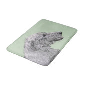 アイリッシュ絵画ウルフハウンド – Cuteオリジナルドッグアート バスマット (アングル)