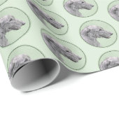 アイリッシュ絵画ウルフハウンド – Cuteオリジナルドッグアート ラッピングペーパー (ロールコーナー)