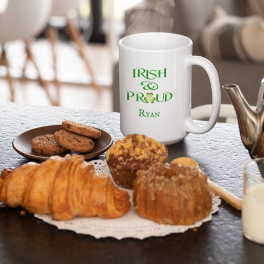 アイリッシュ誇りを持ったとパーソナライズされた ツートーンマグカップ