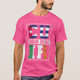 アイリッシュ誇りを持ったキューバミックスアイルランドとキューバ伝統 Tシャツ