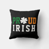 アイリッシュ誇りを持ったシャムロックラッキークローバー引用文サンパディ クッション (裏面)
