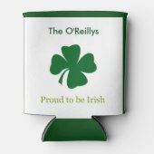 アイリッシュ誇りを持ったシャムロパーソナライズされたッククーラーボックス 缶クーラー (正面)