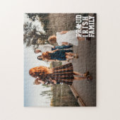 アイリッシュ誇りを持ったファミリーシャームロックラッキークローバーフォトジ ジグソーパズル (縦)