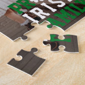 アイリッシュ誇りを持ったファミリーシャームロックラッキークローバー写真 ジグソーパズル (側面)