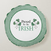 アイリッシュ誇りを持ったラウンドピローになるグリーンシャムロック ラウンドクッション (裏面)