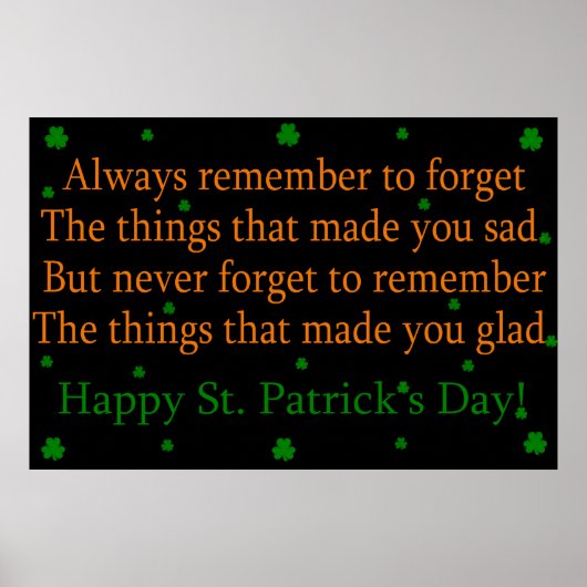 アイリッシュ諺3 -プリント ポスター (正面)