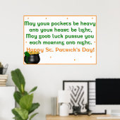 アイリッシュ諺6プリント ポスター (ホームオフィス)