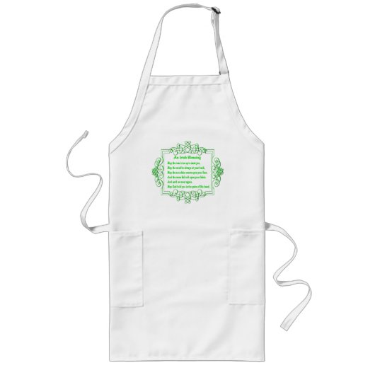 アイリッシュ賛美のエプロン ロングエプロン (正面)