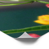 アイリッシュ賛美のポスター(ホワイトピーコックとミルクウィード) ポスター (角)