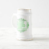 アイリッシュ賛美のマグカップ ビールジョッキ (正面左)