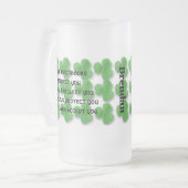 アイリッシュ賛美のマグメイの隣人はあなたを尊敬している フロストグラスビールジョッキ (正面左)