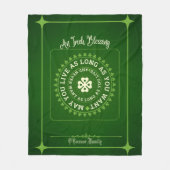アイリッシュ賛美の望むかぎり生きてもよろしい フリースブランケット (正面)