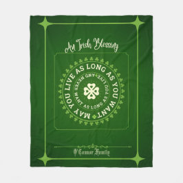 アイリッシュ賛美の望むかぎり生きてもよろしい フリースブランケット