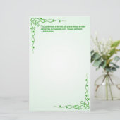 アイリッシュ賛美の聖パトリックの緑のケルトの組#4 便箋 (スタンド正面)