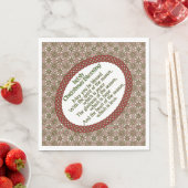 アイリッシュ賛美クリスマスレッドグリーンケルト スタンダードランチョンナプキン (インサイチュ)